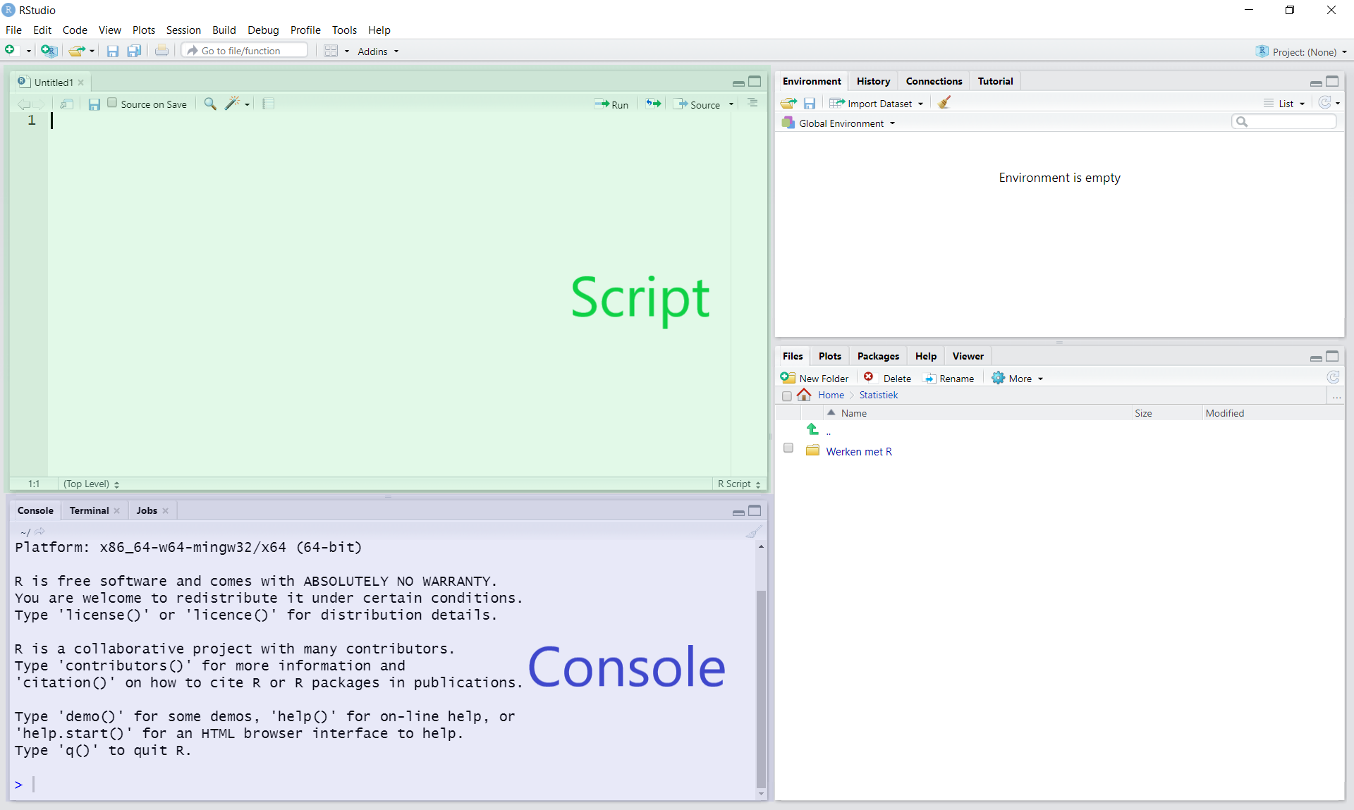 script en console